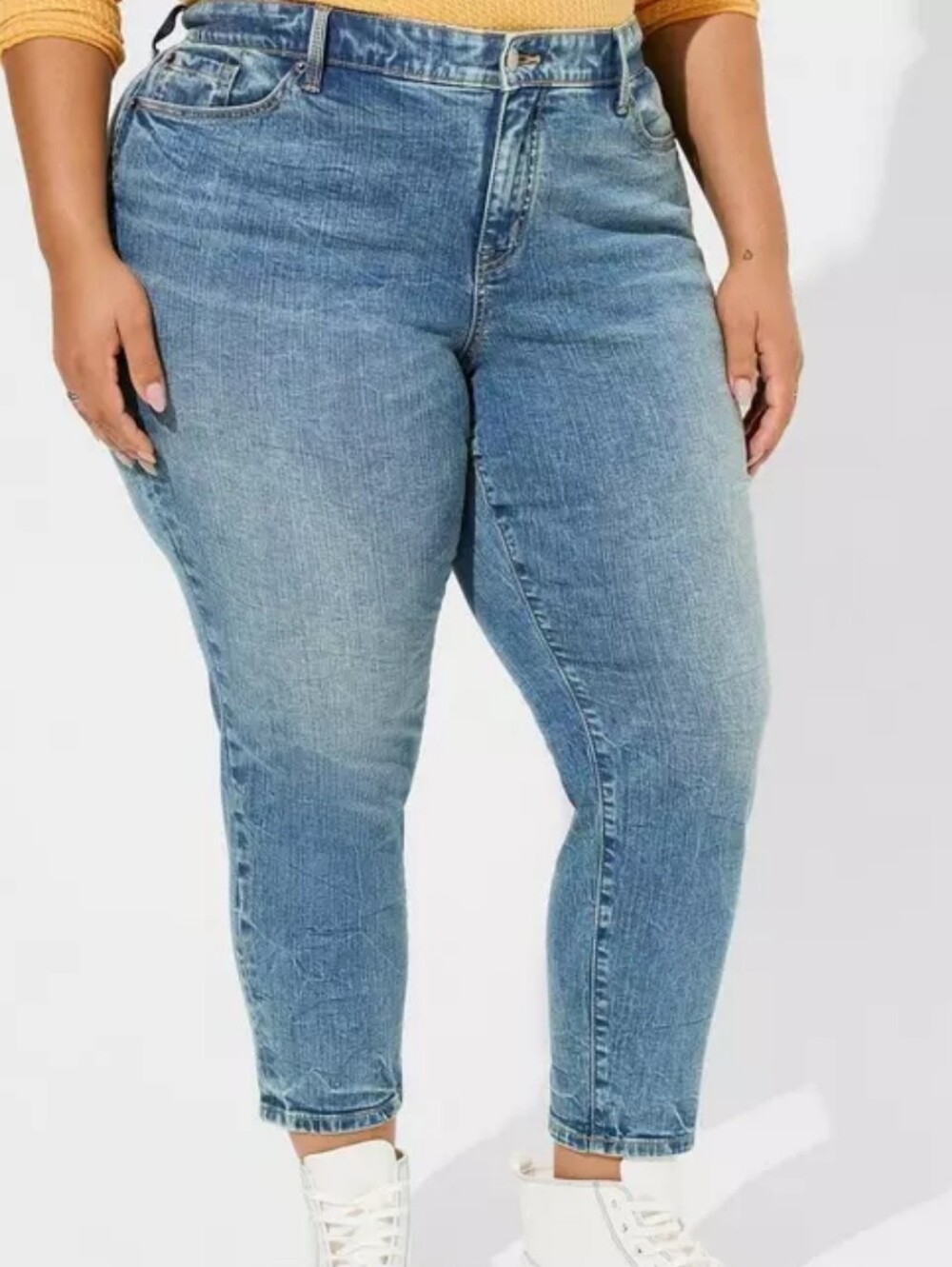 torrid Light Blue Cropped High-Rise Skinny Jeans